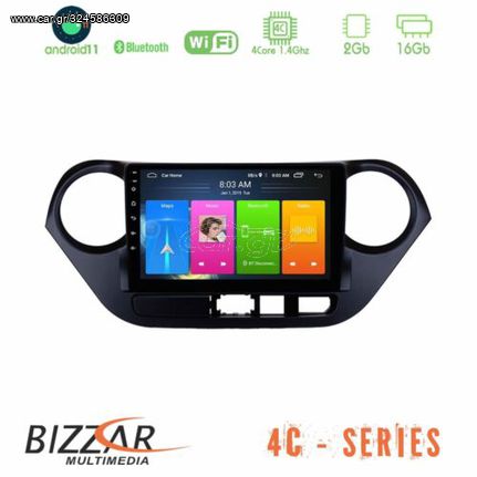 Bizzar Hyundai i10 2014-2020 4core Android11 2+16GB Navigation Multimedia Tablet 9″