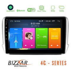 Bizzar Peugeot 208/2008 4core Android11 2+16GB Navigation Multimedia Tablet 10″