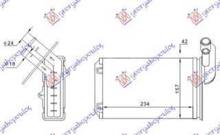 ΨΥΓΕΙΟ ΚΑΛΟΡΙΦΕΡ (M) +/-ΑC (234x157)  για RENAULT MEGANE SDN 99-02