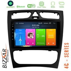 Bizzar Mercedes C Class (W203) 4core Android11 2+16GB Navigation Multimedia Tablet 9″