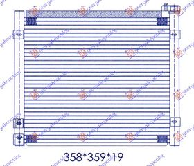 ΨΥΓΕΙΟ A/C ΒΕΝΖΙΝΗ (33x36,5x16)  για HONDA CIVIC SEDAN 99-00