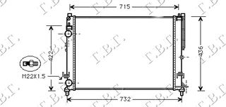 ΨΥΓ.1.6-2.0/1.9DTI +A/C(63.4x45)(ΠΑΡ.0Δ)  για RENAULT LAGUNA 98-00