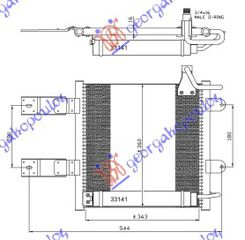 ΨΥΓΕΙΟ A/C ΠΕΤΡΕΛΑΙΟ (335x365)  για SEAT AROSA 97-00