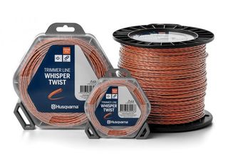 Μεσινέζα Husqvarna WHISPER TWIST (στριφτή) πορτοκαλί- μαύρη 2.4mm x 12m