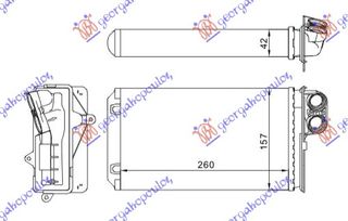 ΨΥΓΕΙΟ ΚΑΛΟΡΙΦΕΡ (M) +/-ΑC (260x157)  για RENAULT MEGANE SCENIC 96-99