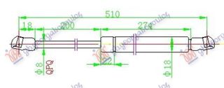 ΑΜΟΡΤΙΣΕΡ ΜΠΑΓΚΑΖ S.W. (508L-550N) για OPEL ASTRA F 1991-1994 (T92)