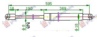 ΑΜΟΡΤΙΣΕΡ ΜΠΑΓΚΑΖ (595L-420N)  για BMW SERIES 3 COMPACT 1994-1998 (E36)
