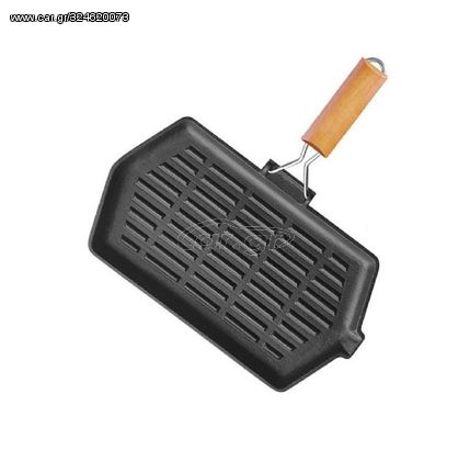 Τηγάνι Grill Μαντεμένιο 35x21cm