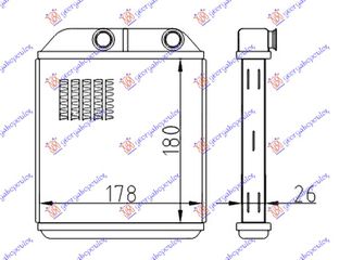 ΨΥΓΕΙΟ ΚΑΛΟΡΙΦΕΡ (180x175x26)  για VOLVO S40/V40 1995-2000 (644/645)