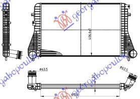 ΨΥΓΕΙΟ INTERC. ΒΕΝ-ΠΕΤ (61,5x40,5x32)Φ60  για VW CADDY 04-10