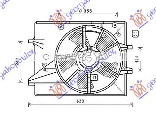 ΒΕΝΤΙΛ.ΨΥΓΕΙΟΥ ΚΟΜΠΛΕ 1.8-2.0 BENZ  για MAZDA MIATA MX5 05-09