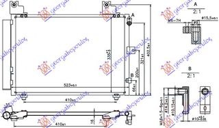 ΨΥΓΕΙΟ A/C 1.3 ΒΕΝΖΙΝΗ (496x351) ΠΛΑΚΑΚΙ/ΡΑΚΟΡ ΜΕ ΦΙΛΤΡΟ  για DAIHATSU TERIOS 1997-2006 (J1)