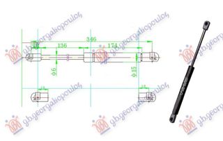 ΑΜΟΡΤΙΣΕΡ ΚΑΠΟ ΕΜΠΡΟΣ (346L-340N)  για JEEP GRAND CHEROKEE 2005-2008 (WH/WK)