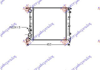 ΨΥΓΕΙΟ 1.2 BENZINH -AC (350x378x26)  για RENAULT CLIO 94-95
