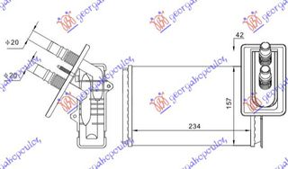 ΨΥΓΕΙΟ ΚΑΛΟΡΙΦΕΡ (234x157)  για NISSAN KUBISTAR 03-09