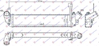 ΨΥΓΕΙΟ INTERCOOLER 1.5 DCI (657x93x85) (K9K718)  για NISSAN KUBISTAR 2003-2009 (X76)