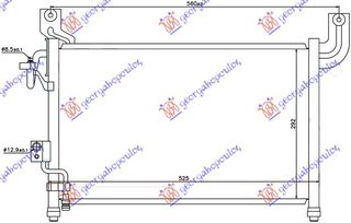 ΨΥΓΕΙΟ A/C ΒΕΝΖΙΝΗ-ΠΕΤΡΕΛΑΙΟ (475x300x16)  για MAZDA P/U 2/4WD 1995-1998