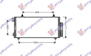 ΨΥΓΕΙΟ A/C 1.8 cc 16V (625x350)  για TOYOTA CELICA 01-06