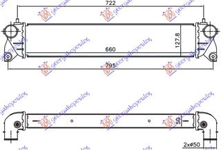 ΨΥΓΕΙΟ INTERCOOLER 1.6-1.9 JTD (660x127x50)  για SUZUKI SX4 07-13
