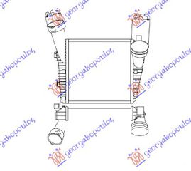ΨΥΓΕΙΟ INTERCOOLER 2.5-3.0-5.0 Tdi ΠΕΤΡΕΛΑΙΟ (288x292x50) (Φ66-66) ΚΟΥΜΠΩΤΟ-ΒΙΔΩΤΟ ΑΡΙΣΤΕΡΗ ΠΛΕΥΡΑ για VW TOUAREG 03-10