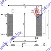 ΨΥΓΕΙΟ A/C 1.0-1.2 ΒΕΝΖΙΝΗ (550x350x16)  για SUZUKI SPLASH 2007-2012 (EX)