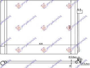 ΨΥΓΕΙΟ A/C ΒΕΝΖΙΝΗ - ΠΕΤΡΕΛΑΙΟ (590x450x16) για BMW X5 2007-2010 (E70)