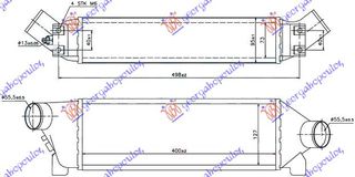 ΨΥΓΕΙΟ INTERCOOLER 2.0 TDi 2002-2006 (40x127x73)  για FORD TRANSIT 00-06