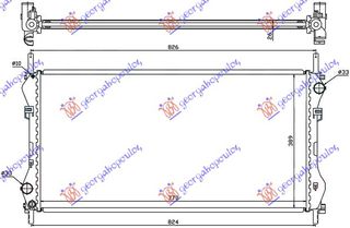 ΨΥΓΕΙΟ 2.3 ΒΕΝΖΙΝΗ - 2.4 ΠΕΤΡΕΛΑΙΟ +/-AC (770x400) για FORD TRANSIT 00-06