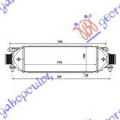 ΨΥΓΕΙΟ INTERCOOLER ΒΕΝΖINH 1.3-1.6 - 1.9TD (572x132x53)  για ALFA ROMEO MITO 2008-2018 (955)