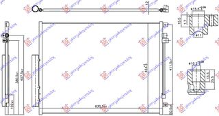 ΨΥΓΕΙΟ A/C ΓΙΑ ΟΛΑ ΠΕΤΡΕΛΑΙΟ ΑΥΤΟΜΑΤΟ (631x464x12)  για ALFA ROMEO GIULIA 2015- (952)