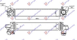 ΨΥΓΕΙΟ INTERCOOLER 1.5 (216/218i) ΒΕΝΖΙΝΗ (585x98x95)  για BMW SERIES 2 (F45/F46) ACTIVE/GRAN TOURER 17-