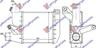 ΨΥΓΕΙΟ INTERCOOLER 2.5 TD (192x204x62)  για BMW SERIES 7 1995-2002 (E38)
