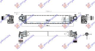 ΨΥΓΕΙΟ INTERCOOLER 1.4 ΒΕΝΖΙΝΗ - 1.6 CRD ΠΕΤΡΕΛΑΙΟ (580x110x64)  για JEEP COMPASS 16-22
