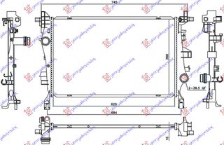 ΨΥΓΕΙΟ 1.4i TURBO ΒΕΝΖΙΝΗ /1.6 CRD ΠΕΤΡΕΛΑΙΟ ΜΗΧΑΝΙΚΟ/ΑΥΤΟΜΑΤΟ (620x388x16) για JEEP RENEGADE 2014-2018 (BU/B1/BV)