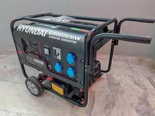 ΓΕΝΝΗΤΡΙΑ ΤΡΟΧΗΛΑΤΗ HYUNDAI 6500W/8KVA ΜΟΝΟΦΑΣΙΚΗ ΒΕΝΖΙΝΗΣ ΜΕ ΜΙΖΑ
