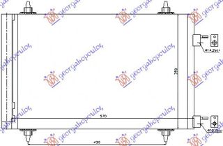 ΨΥΓΕΙΟ A/C ΒΕΝΖΙΝΗ-ΠΕΤΡΕΛΑΙΟ (535x360x12) (ΠΛΑΚΑΚΙΑ ΠΛΑΙ) για CITROEN BERLINGO 15-19