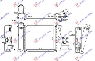 ΨΥΓΕΙΟ ΙΝΤΕRCOOLER 1.5 ΠΕΤΡΕΛΑΙΟ (99x165) για DACIA SANDERO II 2016-2020 (B8)