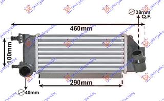 ΨΥΓΕΙΟ INTERCOOLER 1.3 MJTD ΠΕΤΡΕΛΑΙΟ (290x130x64) για FIAT PANDA NEW 2012- (312/319)