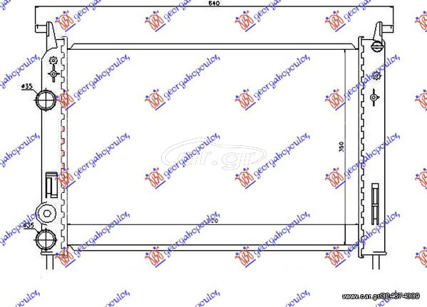 ΨΥΓΕΙΟ 1,2 ΒΕΝΖ (52x36x2,5) 00-  για FIAT ALBEA 02-05