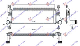 ΨΥΓΕΙΟ INTERCOOLER 2.2 TDCi ΠΕΤΡΕΛΑΙΟ (673x200x37) για FORD RANGER 12-15