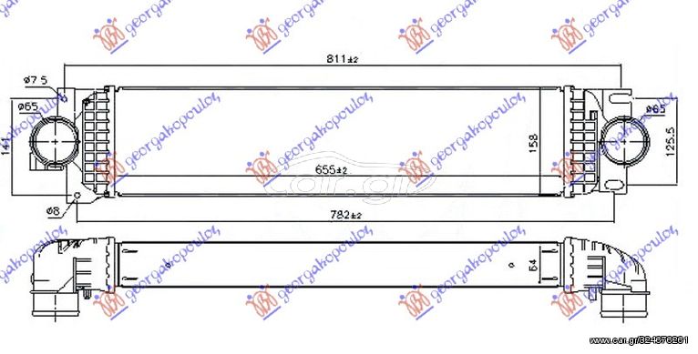 ΨΥΓΕΙΟ INTERCOOLER 2.0 TDCi (KIN T8C) ΠΕΤΡΕΛΑΙΟ (655x158x64)  για FORD GALAXY 15-19