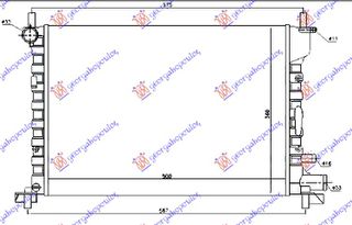 ΨΥΓΕΙΟ 1.2-1.3-1.4-1.6 + A/C (520x378)ΠΑΡΟΧΕΣ ΔΙΑΓΩΝΙΑ (MAHLE BEHR)  για FORD PUMA 98-02