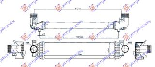 ΨΥΓΕΙΟ INTERCOOLER 2.0 TDCi ΠΕΤΡΕΛΑΙΟ (650x160x64) για FORD FOCUS 2014-2018 (DH)
