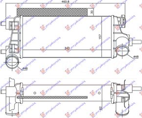 ΨΥΓΕΙΟ INTERCOOLER 1.0 EcoBoost (343x157x62) για FORD FOCUS C-MAX 14-