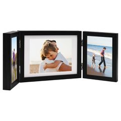 vidaXL Τριπλή Κορνίζα Κολάζ Μαύρη 22 x 15 εκ. + 2 x (10 x 15 εκ.)