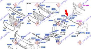 ΤΡΑΒΕΡΣΑ ΠΡΟΦΥΛ. ΕΜΠΡΟΣ ΚΑΤΩ (Γ)  για HYUNDAI i30 HATCHBACK/TOURER 17-20