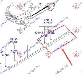 ΦΑΣΑ ΠΟΡΤΑΣ ΠΙΣΩ (Γ) ΑΡΙΣΤΕΡΗ ΠΛΕΥΡΑ για HYUNDAI i10 10-13