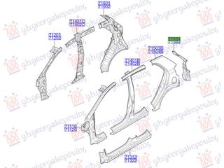 ΦΑΝΟΣΤΑΤΗΣ ΠΙΣΩ (Γ) ΑΡΙΣΤΕΡΗ ΠΛΕΥΡΑ για KIA PICANTO 17-24