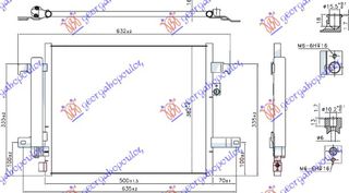ΨΥΓΕΙΟ A/C 1.5-2.0 ΒΕΝΖΙΝΗ (465x365x12) για MAZDA MIATA MX5 2015- (ND)