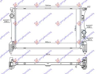 ΨΥΓΕΙΟ 2.2 (12014-116-119 CDI/BLUETEC) (690x418x26) ΠΕΙΡΟΙ ΚΑΤΩ για MERCEDES VITO (W447) 15-